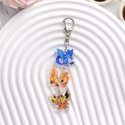 Pokémon Characters Pikachu Bulbasaur Jigglypuff Acrylic Keychain Bag Charms Accessories Backpack Pendant Key Holder Friend Gifts
