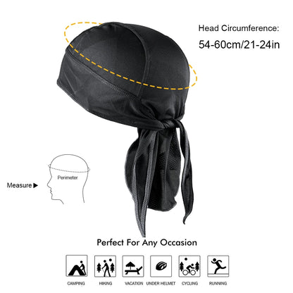 Summer Breathable Running Caps Pirate Hat Outdoor Sport Sun Protection Headscarf Cycling Helmet Liner Quick Dry Beanies Bandana
