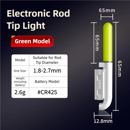 TINSOL 2026 New 2-20PCS Fishing Rod Tip Light, Fish Bit Alarm, Suitable for Night Fishing（Batteries not included）