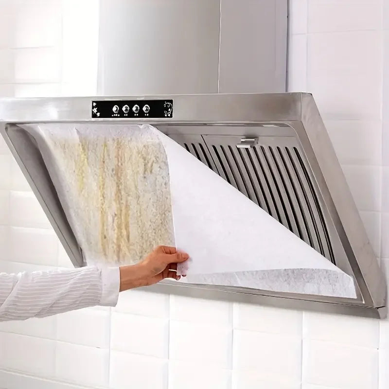 12-Pack Heavy-Duty Range Hood Filters - Oil-Absorbing Mesh Covers for Kitchen Ventilation, Easy Install