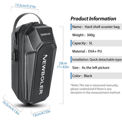 NEWBOLER 3L/5L Electric Scooter Bag Accessories Electric Vehicle Bag With USB Port Waterproof Scooter Front Bag Bike Bag