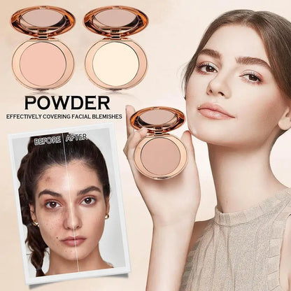 Soft Focus Pressed Powder Long Lasting Oil Control Setting Powder for Women Matte Texture Face Foundation Makeup Tool