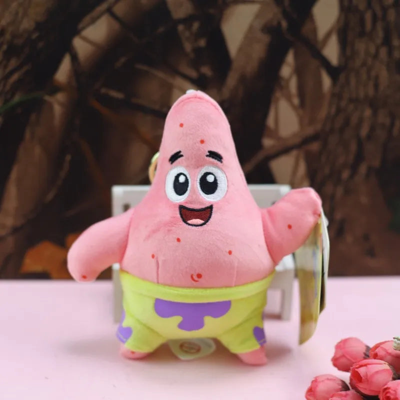 Anime Spongebob Squarepants Patrick Star Squidward Eugene H. Krabs Gary Stuffed Plush Toy Pendant Keychain Birthday Gift For Kid