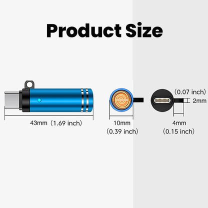 Mini Type C Mobile Phone Cigarette Lighter Air Blowing Cigarette Lighter Outdoor Safety USB C Lighter Adapter For iPhone 17 Pro