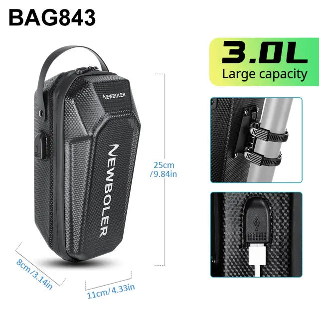 NEWBOLER 3L/5L Electric Scooter Bag Accessories Electric Vehicle Bag With USB Port Waterproof Scooter Front Bag Bike Bag