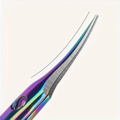 Dead Skin Remover Stainless Steel Curved Tip Thin Blade Cuticle Scissors Nail Clippers Trimmer Manicure Tools Eyebrow Tools