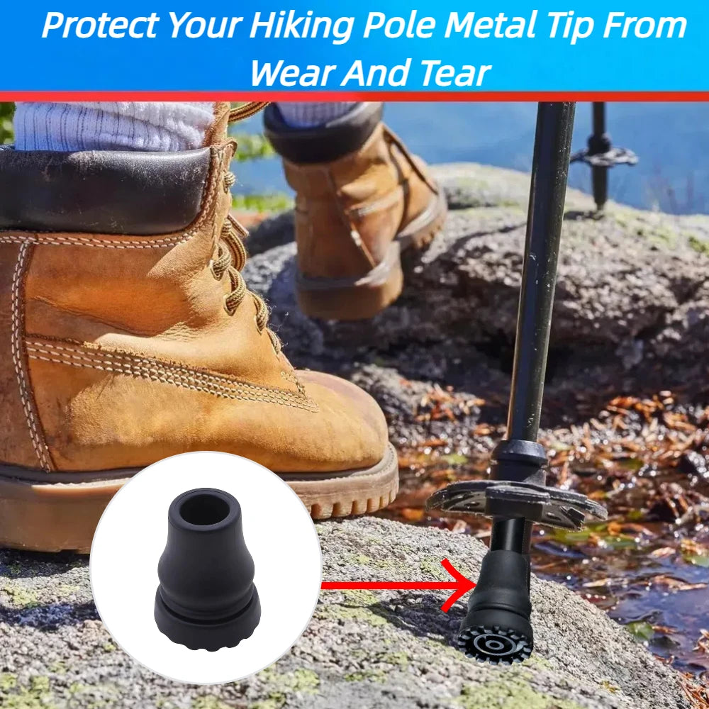 4Pcs 16-22mm Anti Slip Rubber Pads Cover Canes, Crutches, Bottom Pads, Protective Covers, Climbing And Hiking Poles, Tips