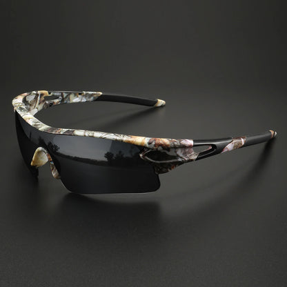Classic Sports Sunglasses with One-Piece Wraparound UV400 Lens - Unisex Comfort Fit for Cycling, Running, Hiking & Outdoor