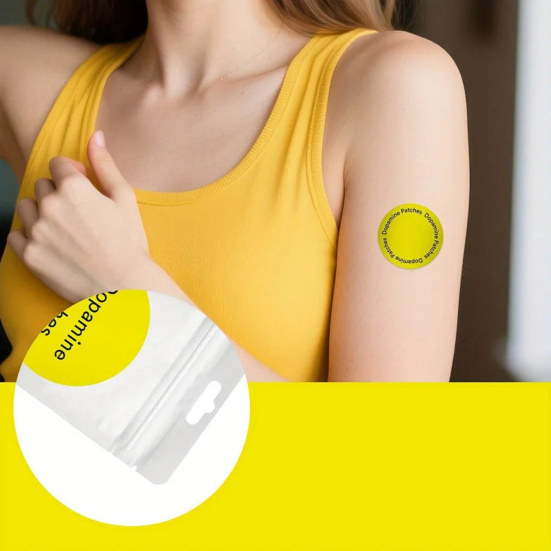 30pcs Dopamine Patches for Instant Mood & Focus - Dopamine Boosters, Local Heating, Mental Wellness, Beige-Friendly Body