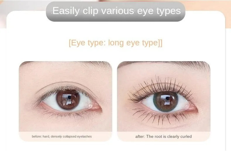 Dual-Type Eyelash Curler with Comb – Wide & Partial Clip Options, Waterproof, Long-Lasting, Natural Curl, Unisex Certified