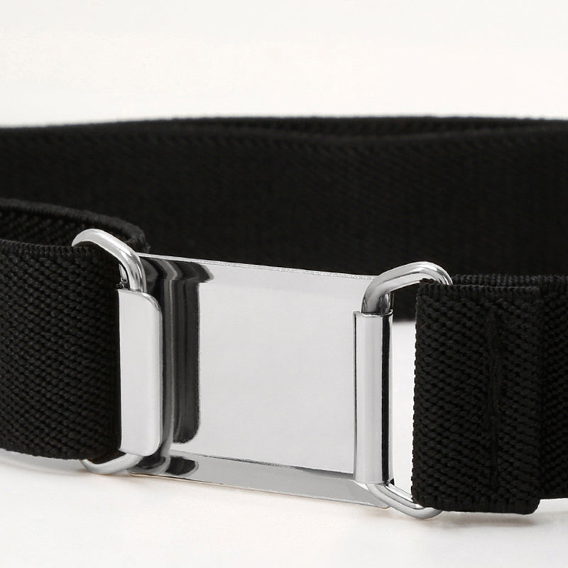 Women's Adjustable Elastic Stretch Belt Comfortable Invisible Waist Belt for Jeans Pants Dress Square Easy Buckles Waist Belt