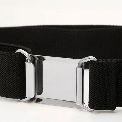 Women's Adjustable Elastic Stretch Belt Comfortable Invisible Waist Belt for Jeans Pants Dress Square Easy Buckles Waist Belt