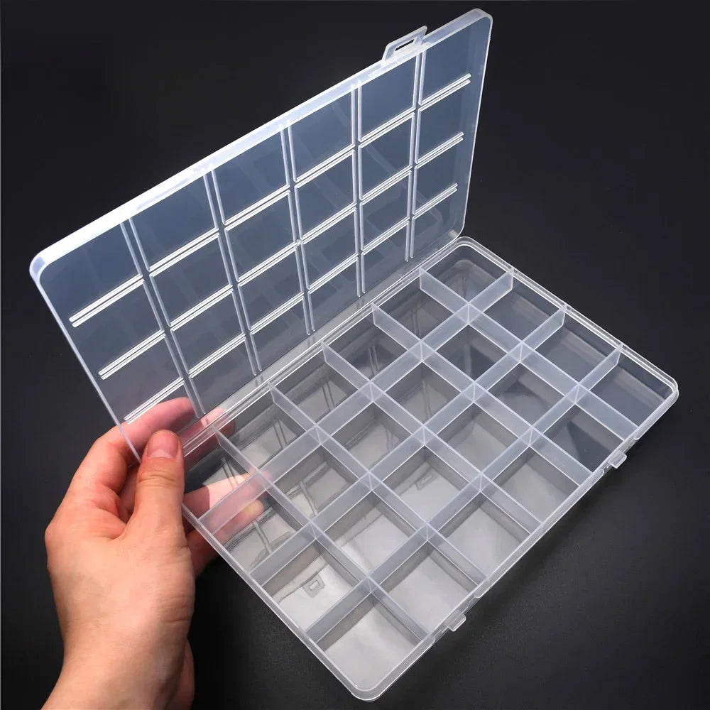 6–32 Compartment Plastic Storage Organizer Box for Beads, Jewelry & Craft Supplies