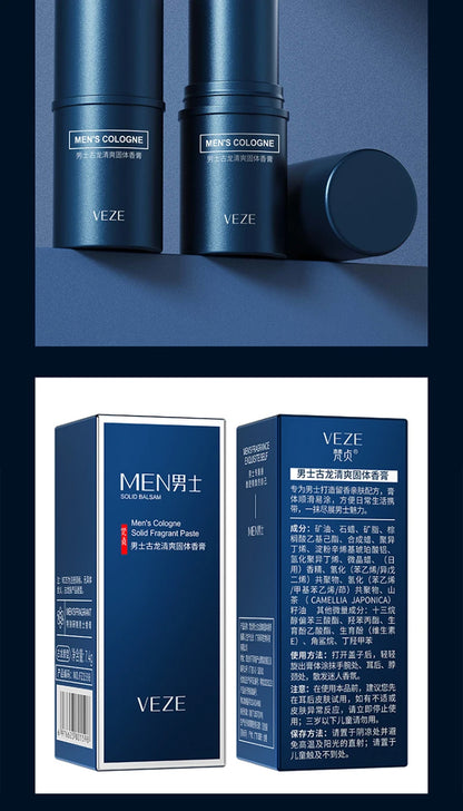 Fanzhen Men's Solid Cologne - Light and Fresh Scent, All-Over Use, Portable Stick for On-the-Go Convenience