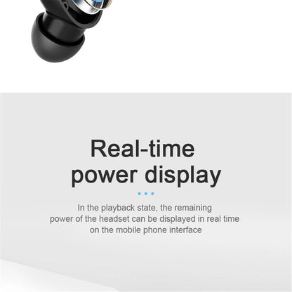 A6S Wireless Bluetooth Earphones Touch Control Sport Headset LED Display Stereo Sound For Mobile Phones