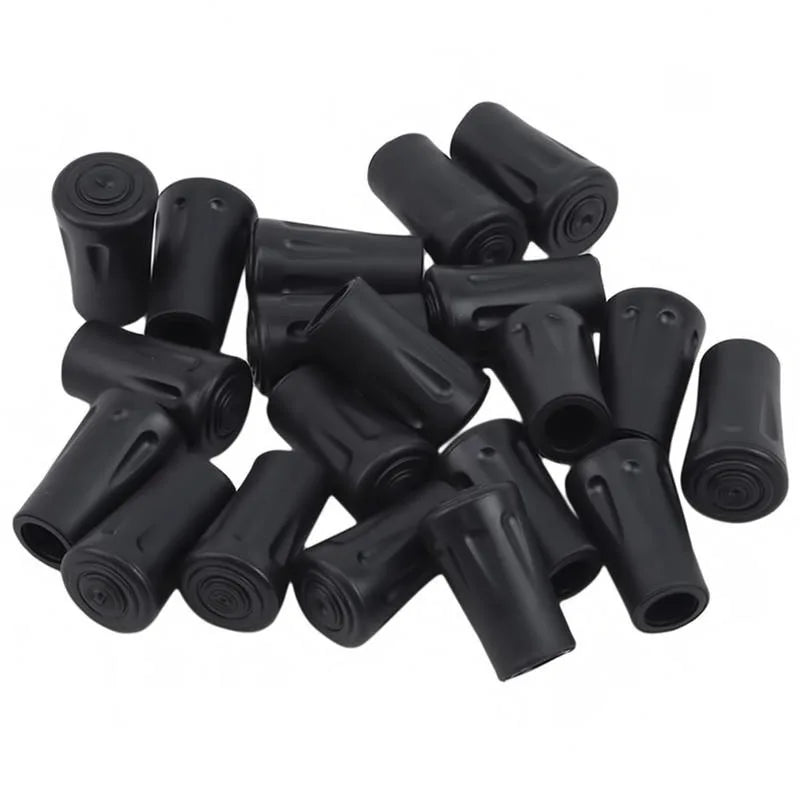 20pcs Non-slip Trekking Sticks Protector Cap Tip Walking Stick Bottom Pads Cover Buffer Lightweight for Climbing Hiking
