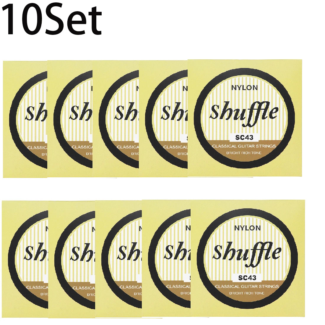 6 Pcs Strings Classical Guitar Strings Black Clear Nylon Guitarra Strings Sliver Plated Copper Wound String Guitar Accessories