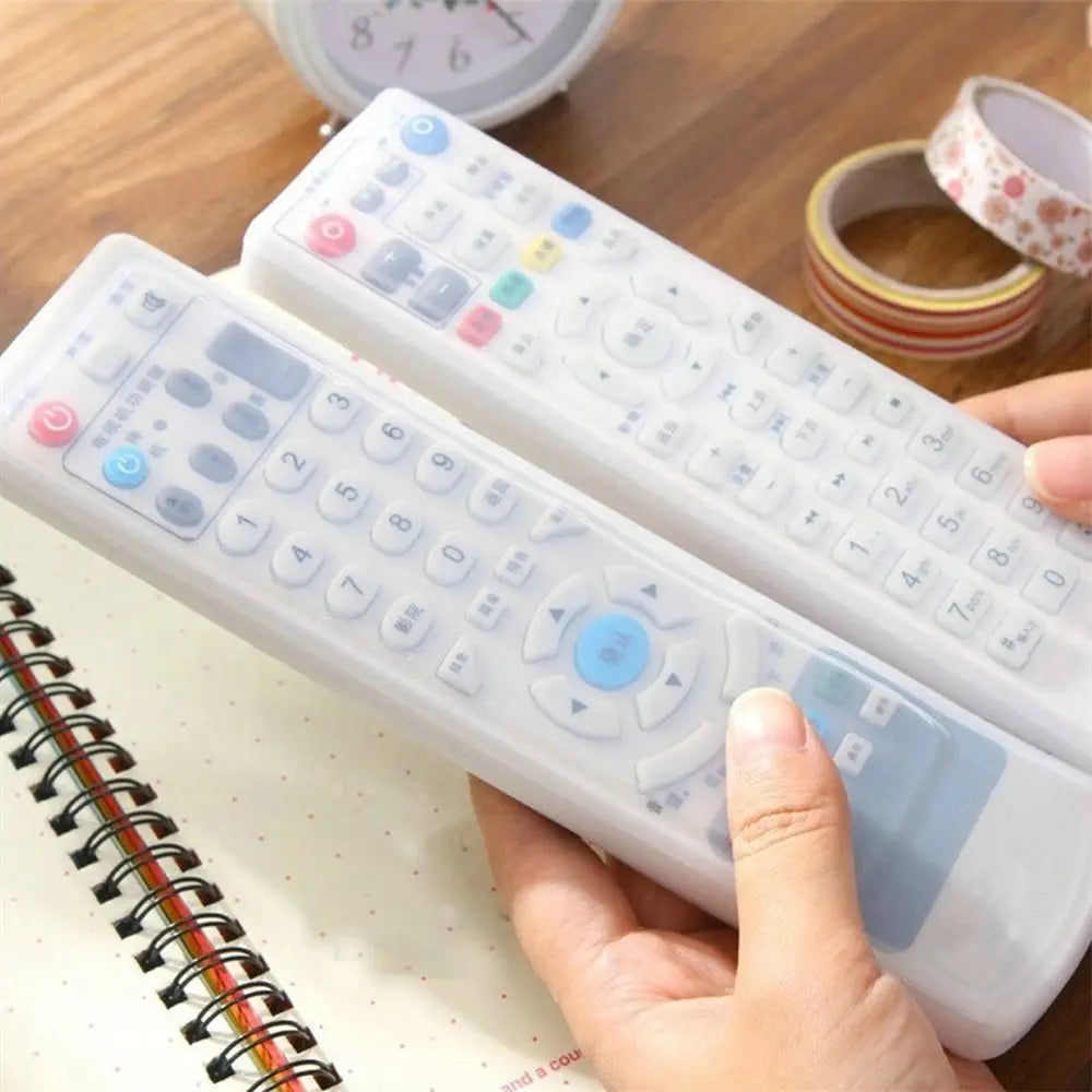 1PC Silicone TV Air Condition Remote Control Protective Case Transparent Waterproof Dust-proof Storage Bag
