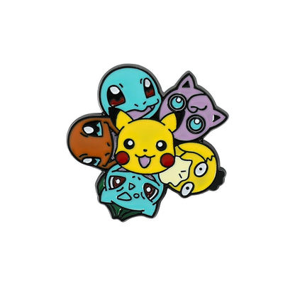 Pokemon Pikachu Game Console Enamel Pins Badges Brooches Japanese Anime Squirtle Funny Punk Denim Jacket Badge Lapel Pin Friend