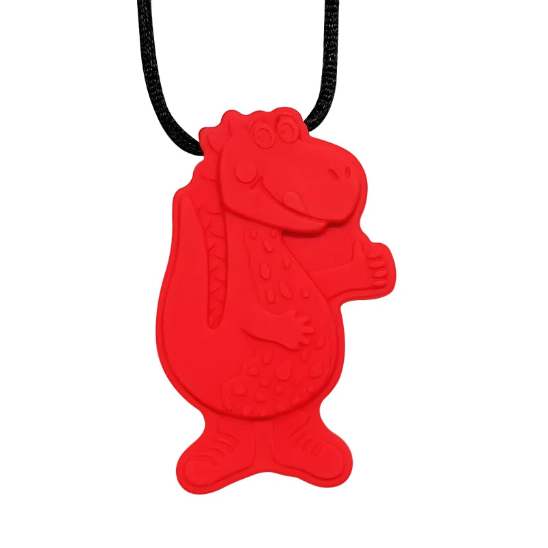 1pcs Silicone Teether Kids Chew Necklace Sensory Chewy Pendant Oral Motor Toys Therapy Tools for Autism Children's Goods