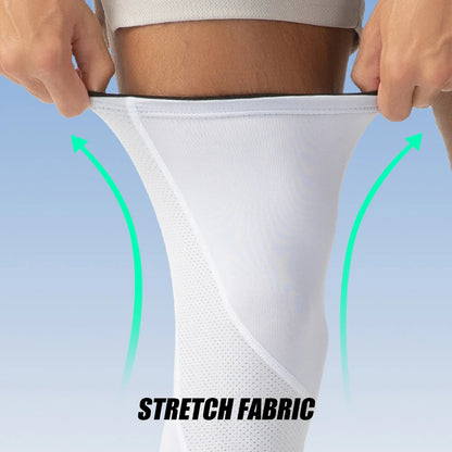 1 Pair Sports Leg Sleeves, Full Leg Compression Sleeve for Men and Women, Long Knee Sleeve with Anti-slip Silicone Strips