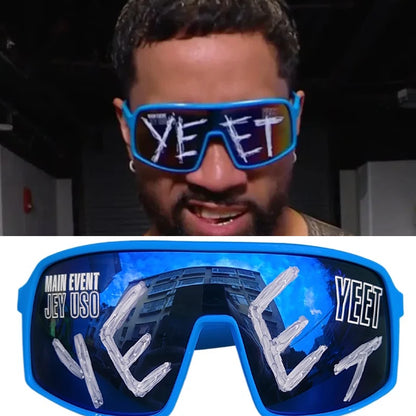 Jey Uso YEET Sunglasses Sports Shades MAIN EVENT Blue Glasses Bloodline USOS RARE Colors Motorcycle Glasses
