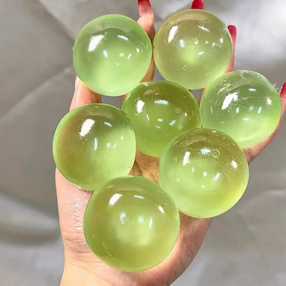 Apple Maltose Squishy Toy Sensory Fidget Toy Soft Transparent Simulated Slow-Rebound Decompress Toy for Daily Relax ﻿Green Pink