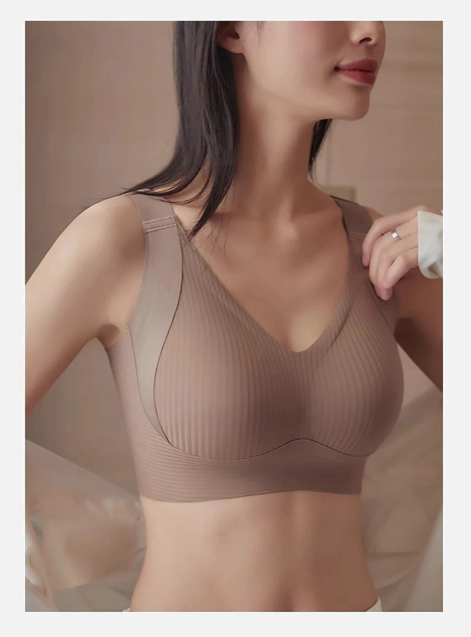 Women Maternity Bra Non Slip Shoulder Strap Bralette Simple and Casual No Underwire Padded Full Cup Size Adjustable Underwear