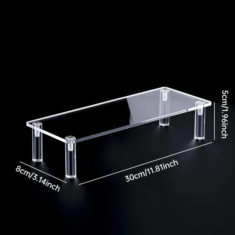 1-5 Tier Acrylic Display Stand Perfume Doll Clay Figurine Blind Box Storage Rack Transparent Ladder Makeup Organization W-2