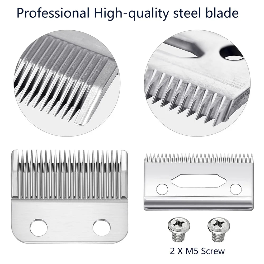 Professional Replacement Clipper Blades 2 Holes Adjustable Hair Clippers Blades Compatible with WAHL Cordless Hairdressing Tools