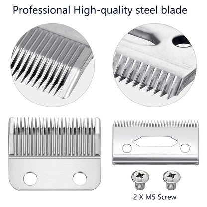 Professional Replacement Clipper Blades 2 Holes Adjustable Hair Clippers Blades Compatible with WAHL Cordless Hairdressing Tools