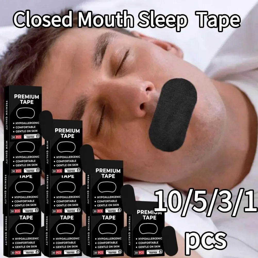 10/5/3/1pcs Closed Mouth Sleep Elastic Tape Stop Snoring Sleep Glue Tape Sleep Open Mouth Breath Correction Tape Health Care