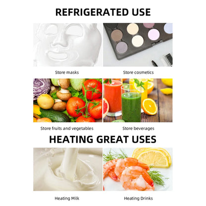 4L Mini Beauty Fridge for Skincare Car & Home Dual Use Cooling Heating Makeup Refrigerator Travel Cosmetic Face Cream Fridge
