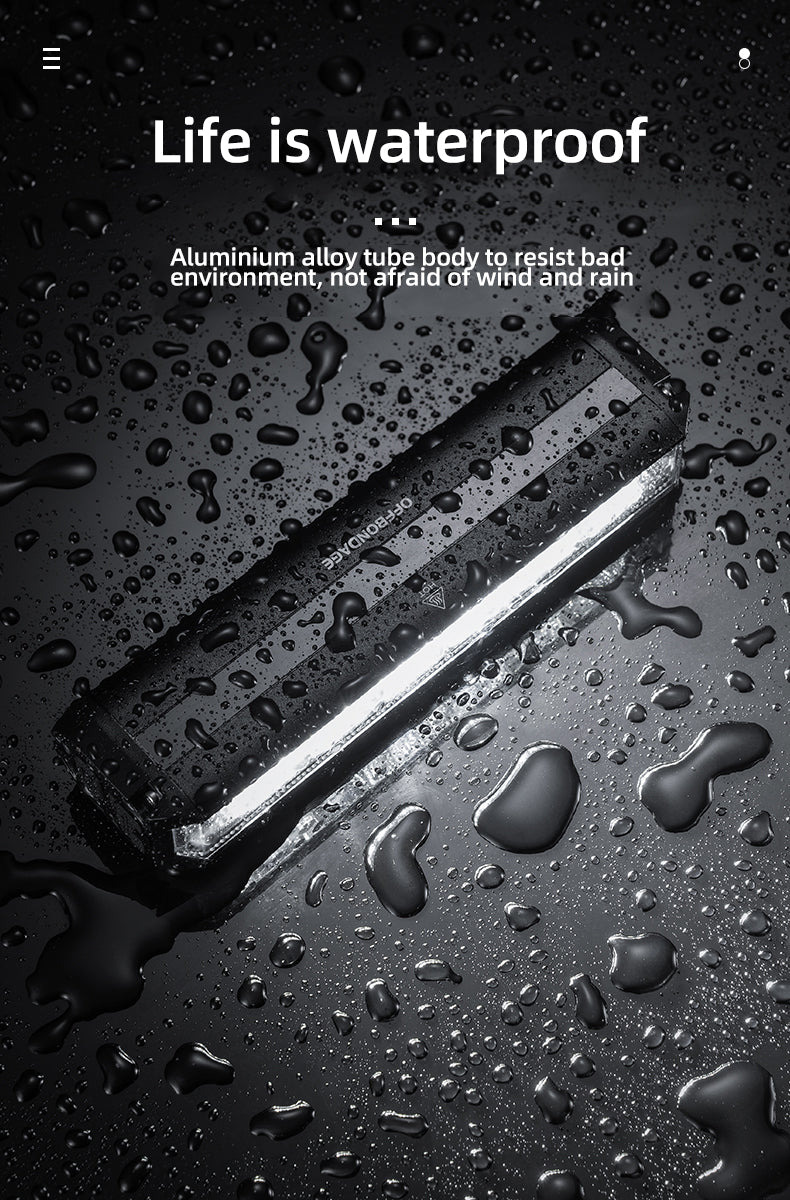 OFFBONDAGE Bicycle Light Front  Bike Light Waterproof Flashlight USB Charging MTB Road Cycling Lamp Accessories