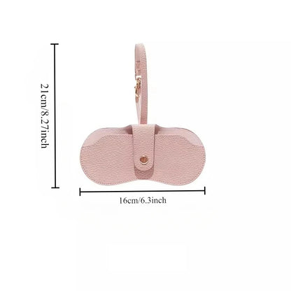 Portable Glasses Bag Soft Leather Sunglasses Pouch Slim Fashion Glasses Case Holder Glasses Organizer Travel Sunglasses Pouch