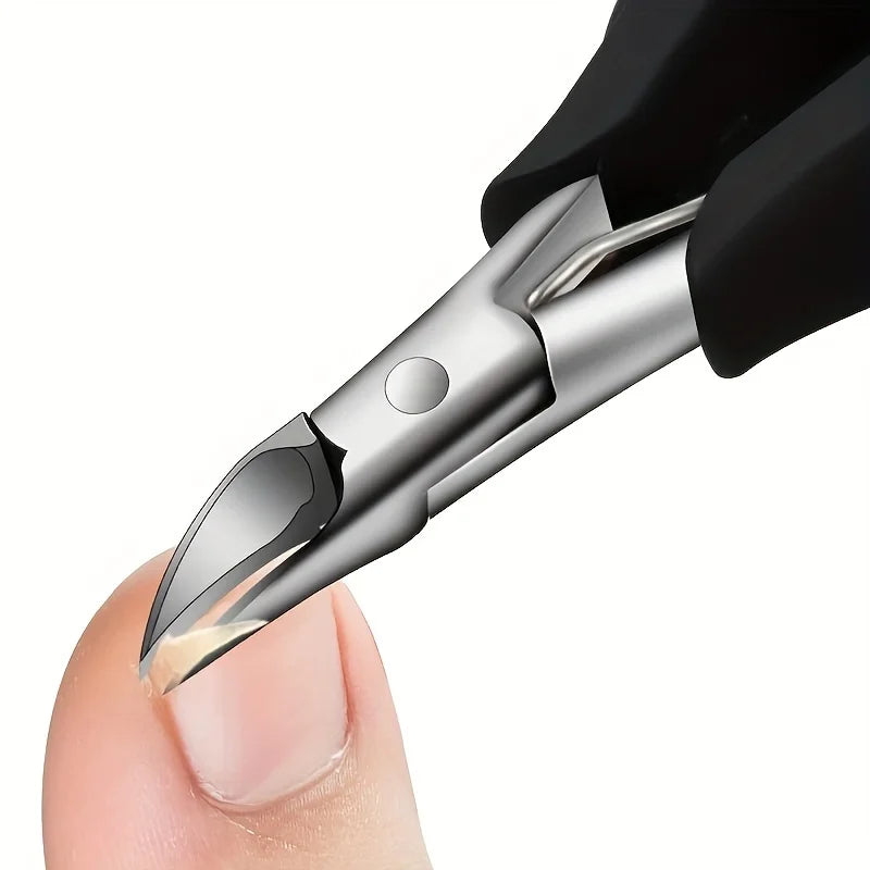 Professional Grade Concave Stainless Steel Nail Clippers for Thick Nails and Ingrown Toenails Sharp Curved Blade for Easy Trimmi