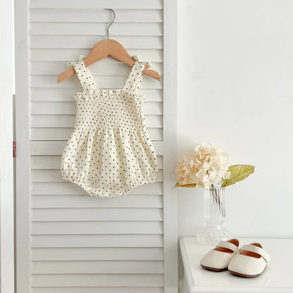 Summer Outfit Kids Baby Clothes Cotton Sleeveless Rompers Newborn Girls Clothes Toddlers Flower Bow Kids One-pieces Bodysuits