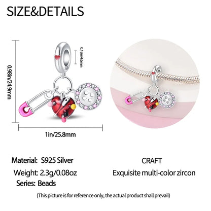 925 Sterling Silver Tailor Sewing Machine Telephone Alarm Clock Charms Pendants Fit 925 Original Bracelets DIY Jewelry