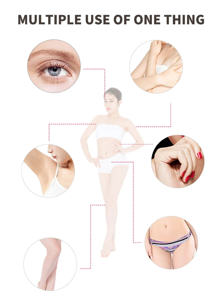 Electric Mini Eyebrow Trimmer Shaver Hair Removal Facial Neck Body Arms Legs Blur - Rechargeable Personal Grooming Kit