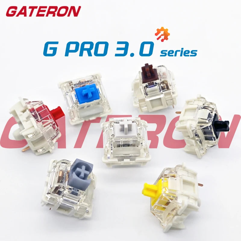 GATERON G Pro V3 3.0 Pro Switch 3pin for Mechanical Keyboard Pre Lubed RGB Linear Tactile White Yellow Red Silver Brown MX Axis