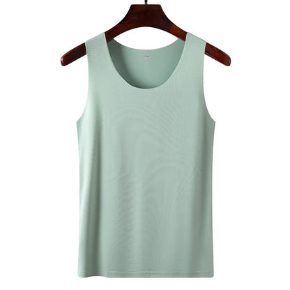 1pcs Summer Women Men Thin Tank Tops Seamless Ice Silk Vest Undershirt Underwear Students Korean-Style Slim Vest Sleeveless Tops
