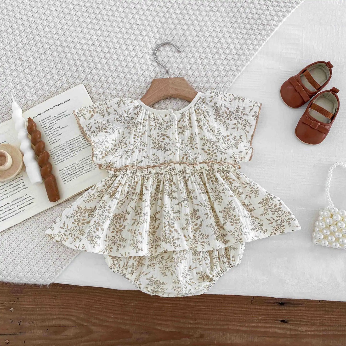 0-24M Baby Clothes Summer Baby Girl Bodysuit Floral New Female Baby Small Flying Sleeve Romper Dress Newborn One-piece Jumpsuit