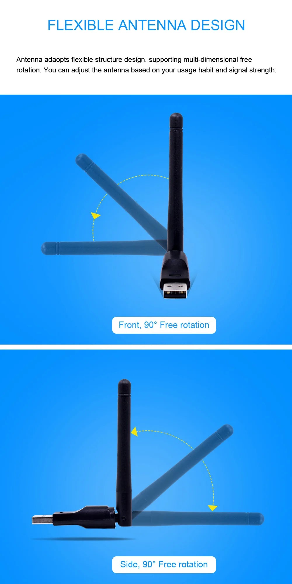 150Mbps Mini USB WiFi Adapter MT7601 RTL8188 Wireless Network Card wifi Receiver Dongle 802.11 b/g/n for PC Laptop Windows 2.4G