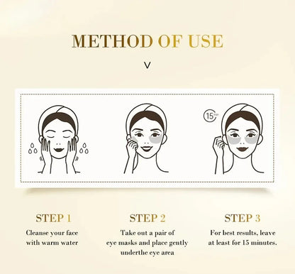 60pcs Golden Moisturizing Eye Mask Relieve Eye Fatigue Nourish Eye Area Collagen Crystal Eye Mask Korean Skin Care Masks