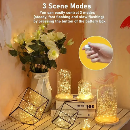 4PC/10PC/40PC LED2M20LED Fairy Battery Powered String Light,excluding battery,Used for Wedding,Party,Bedroom,Bouquet Decoration