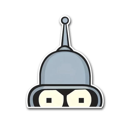 Bender-Face-Futurama's Sticker Cartoon Vinyl for Cars Trucks Laptops