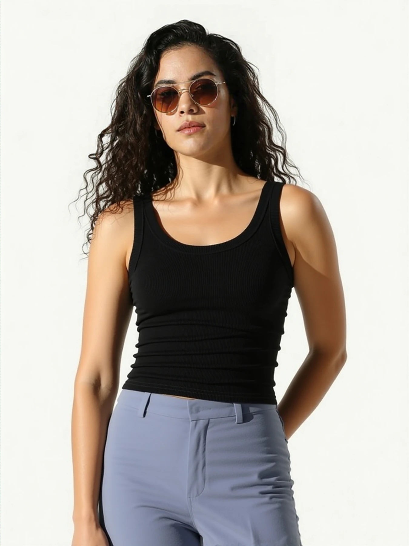 California Los Angeles Prints Tank Top Summer Women Sleeveless Tight Ribbed Female Cotton Knit Vest Straps Casual Street Clothes