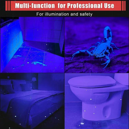 1/2PCS UV Flashlight 395nm Ultraviolet Torch With Pen Clip Portable Use AAA Batteries Light Pet Urine Scorpion Detector UV Lamp