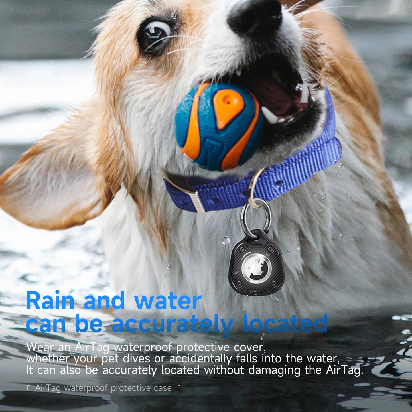 Waterproof Case for AirTag Holder Protective Case Suitable for Apple Location Tracker Airtag Key Pet Three Protection Cover
