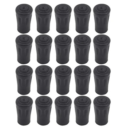 20pcs/pack Trekking Pole Nordic Walk Stick Cane Climb Replacement Alpenstock Outdoor Camp Hike Protector Cap Tip Rubber